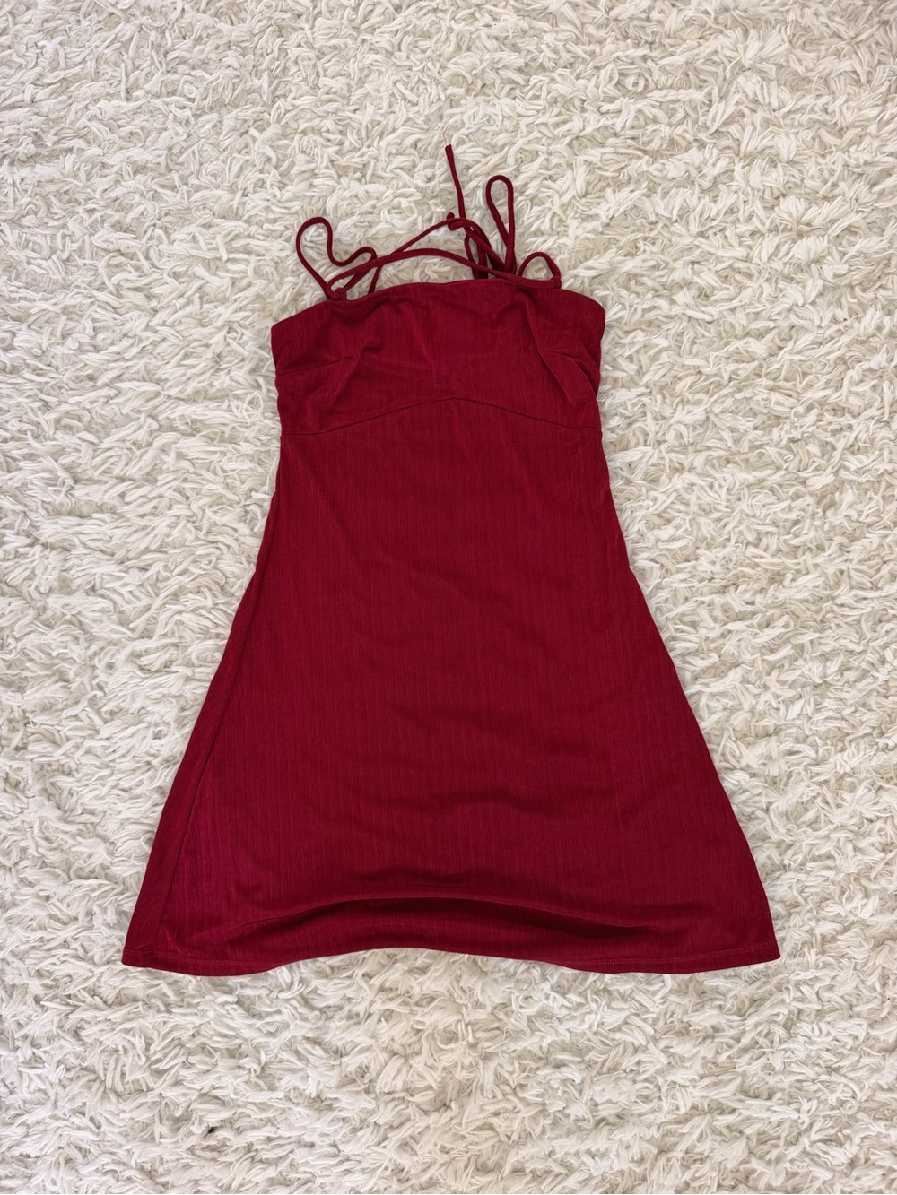 Free People Red Slip Dress with Adjustable Straps